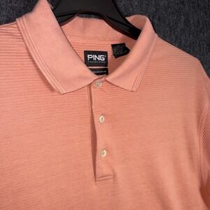 PING Collection Men's Dry Fiber Dynamics Golf Polo Shirt Size LARGE Short Sleeve
